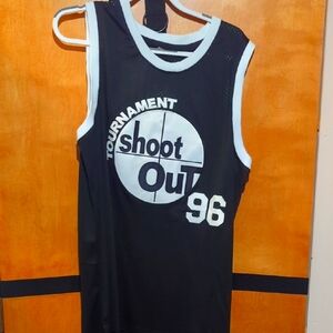Above The Rim(1994) Birdie Black and White Sleeveless Tournament Jersey